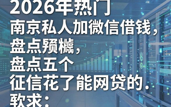 2026年热门南京私人加微信借钱,盘点五个征信花了能网贷的软件
