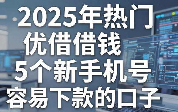 2025年热门优借借钱，整合5个新手机号容易下款的口子