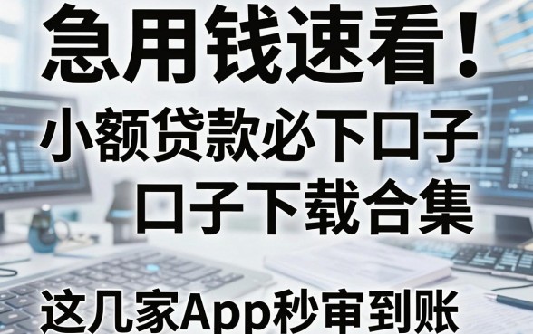 急用钱速看！小额贷款必下口子下载合集，这几家App秒审到账！