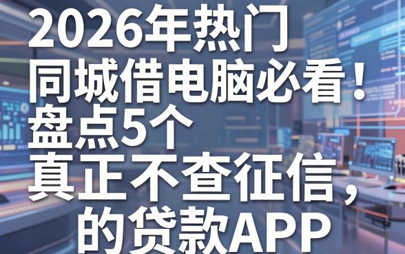 2026年热门同城借电脑必看:盘点5个真正不查征信的贷款APP
