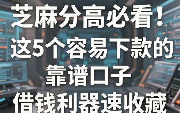 芝麻分高必看!这5个容易下款的靠谱口子,借钱利器速收藏!