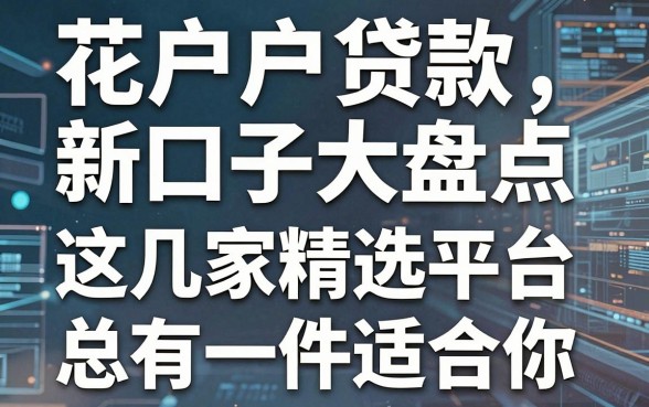 花户户贷款新口子大盘点,这几家精选平台总有一款适合你!