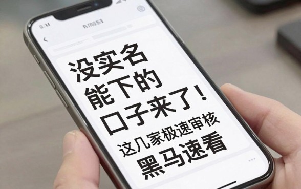手机没实名能下的口子来了！这几家极速审核APP黑马速看