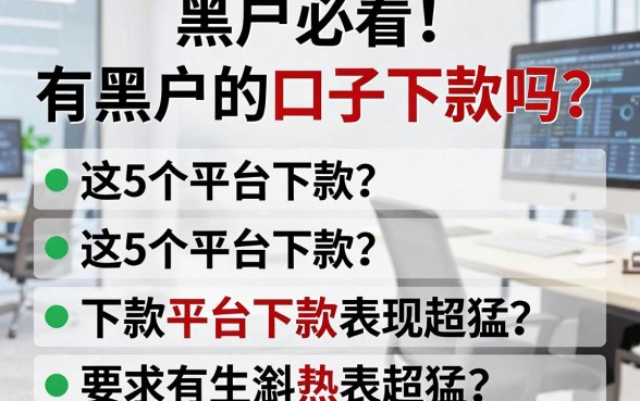 黑户必看！有黑户的口子下款吗？这5个平台下款表现超猛