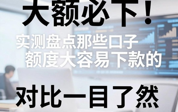 大额必下!实测盘点那些额度大容易下款的口子,对比一目了然