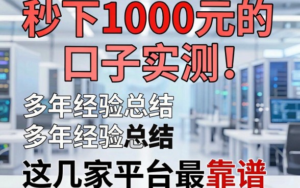 秒下1000元的口子实测！多年经验总结，这几家贷款平台最靠谱
