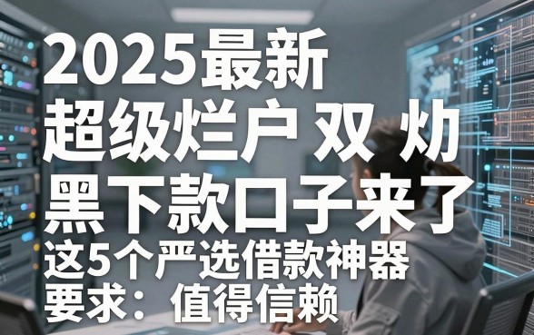 2025最新超级烂户双黑下款口子来了,这5个严选借款神器值得信赖!