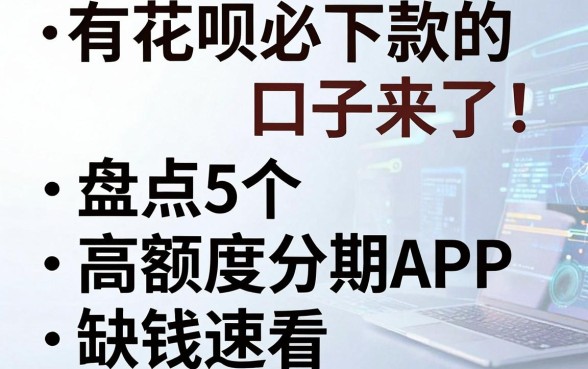 有花呗必下款的口子来了!盘点5个高额度分期APP,缺钱速看