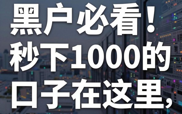 黑户必看!秒下1000的口子在这里,亲测有效别再错过