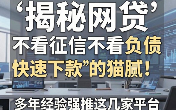 揭秘网贷“不看征信不看负债快速下款”的猫腻!多年经验强推这几家平台