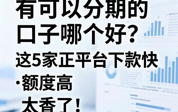 有可以分期的口子哪个好?这5家正规平台下款快、额度高,太香了!