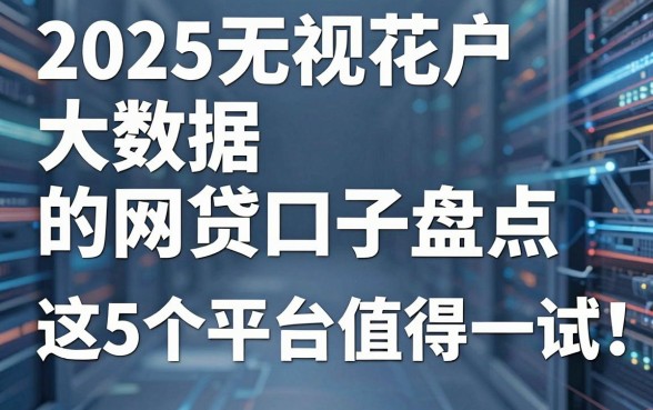 2025无视花户大数据的网贷口子盘点,这5个平台值得一试!