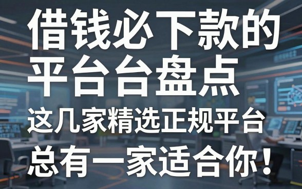 借钱必下款的平台盘点,这几家精选正规平台总有一家适合你