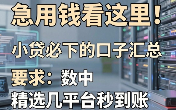 急用钱看这里!小贷必下的口子汇总,精选几家平台秒到账!