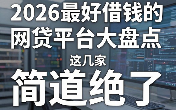 2026最好借钱的网贷平台大盘点,这几家简直绝了!