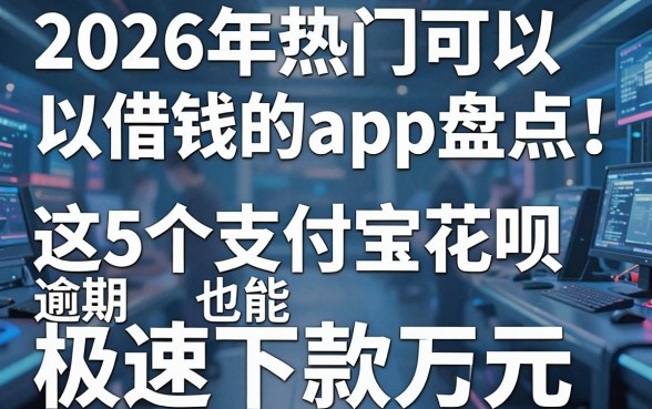 2026年热门可以借钱的app盘点:这5个支付宝花呗逾期也能极速下款万元