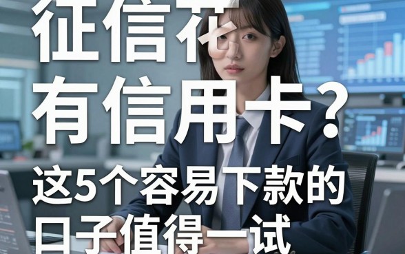征信花、有信用卡？这5个容易下款的口子值得一试！