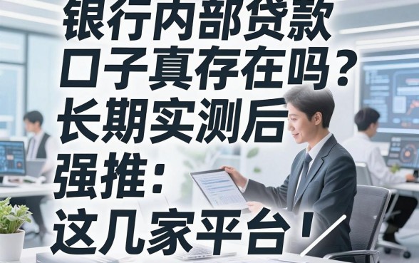 银行内部贷款口子真存在吗?长期实测后强推这几家平台!