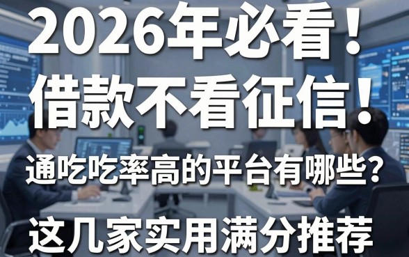 2026年必看!借款不看征信、通吃率高的平台有哪些?这几家实用满分推荐!