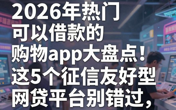 2026年热门可以借款的购物app大盘点!这5个征信友好型网贷平台别错过