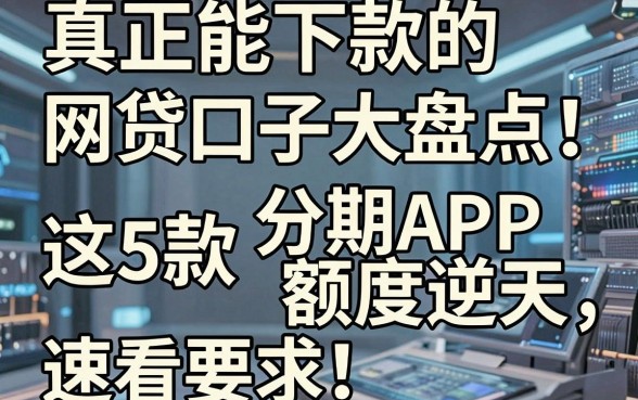 真正能下款的网贷口子大盘点！这5款分期APP额度逆天，速看