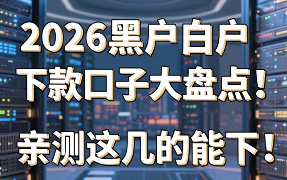 2026黑户白户下款口子大盘点！亲测这几家真的能下
