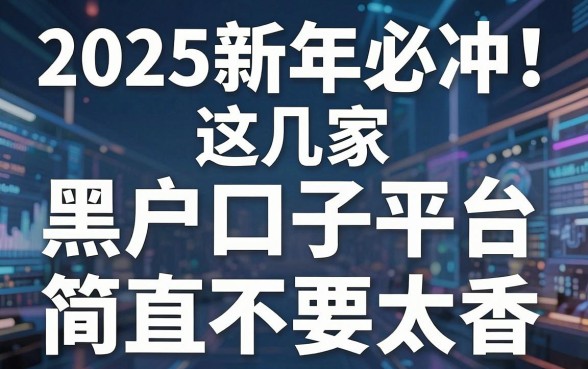 2025新年必冲!这几家黑户口子平台,简直不要太香!