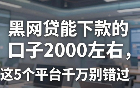 黑网贷能下款的口子2000左右,这5个平台千万别错过!