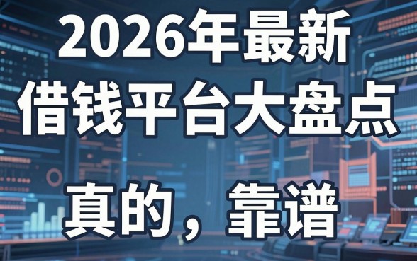 2026年最新金额借钱平台大盘点,这几家真的靠谱!