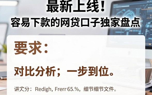 最新上线!容易下款的网贷口子独家盘点,对比分析一步到位