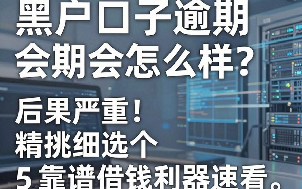黑户口子逾期会怎么样?后果严重!精挑细选5个靠谱借钱利器速看