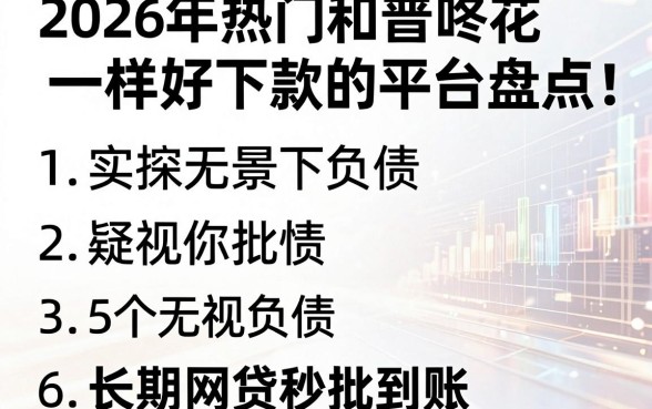 2026年热门和普咚花一样好下款的平台盘点:5个无视负债、长期网贷秒批到账