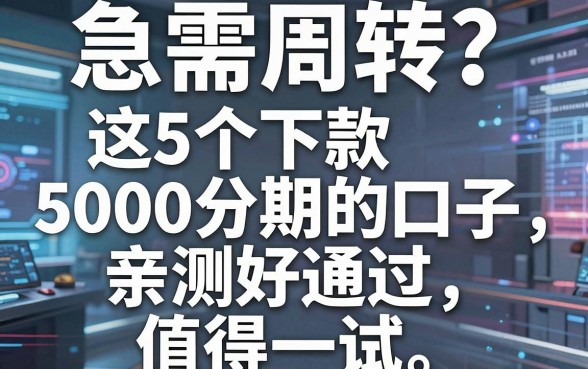 急需周转?这5个下款5000分期的口子,亲测好通过,值得一试!