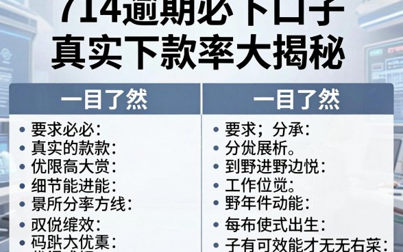 714逾期必下口子真实下款率大揭秘,对比分析一目了然!