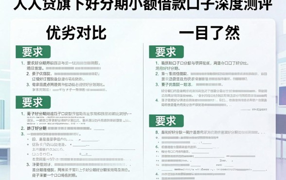 人人贷旗下好分期小额借款口子深度测评，优劣对比一目了然！