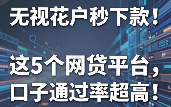 无视花户秒下款!这5个网贷平台口子通过率超高