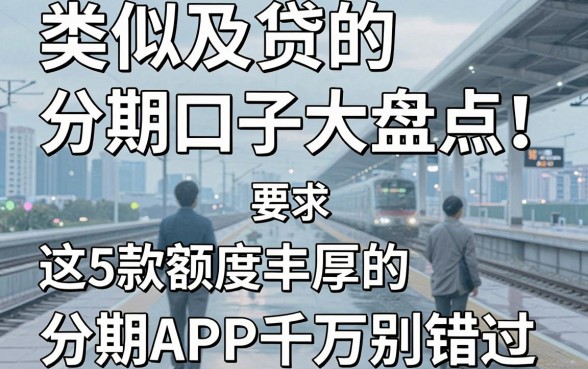 类似及贷的分期口子大盘点!这5款额度丰厚的分期APP千万别错过