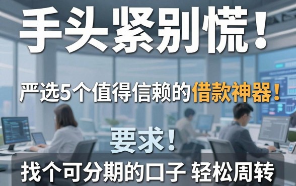 手头紧别慌！严选5个值得信赖的借款神器，找个可分期的口子轻松周转