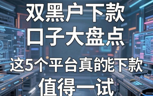 双黑户下款口子大盘点,这5个平台真的能下款,值得一试!