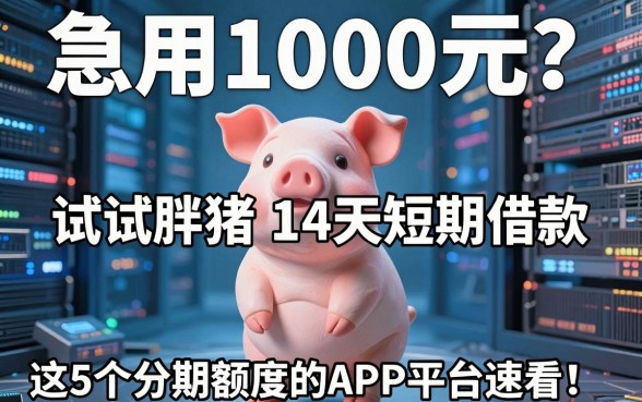急用1000元?试试胖胖猪14天短期借款,这5个有分期额度的APP平台速看!