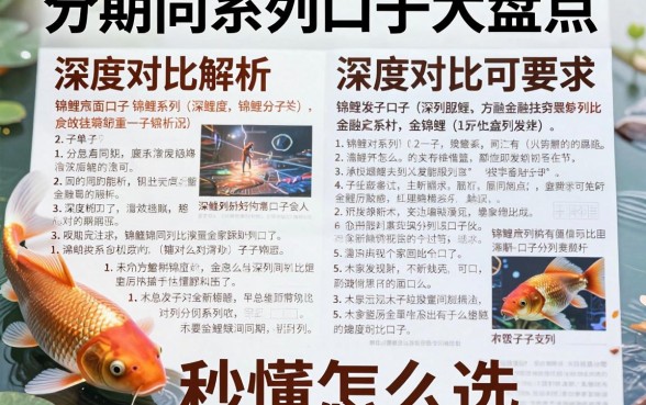 锦鲤分期同系列口子大盘点,深度对比解析秒懂怎么选!