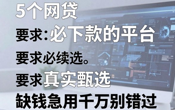 5个网贷必下款的平台真实甄选,缺钱急用千万别错过!