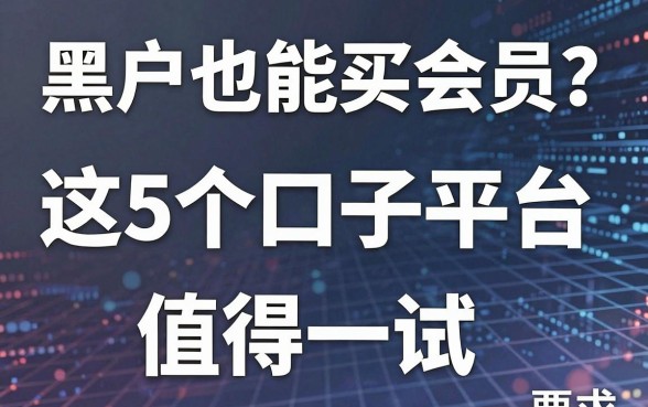 黑户也能买会员？这5个口子平台，值得一试！
