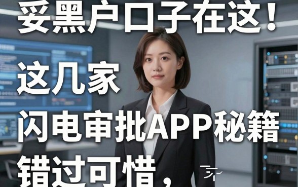 妥妥黑户口子在这!这几家闪电审批APP秘籍,错过可惜