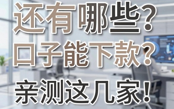 还有哪些口子能下款？亲测这几家高效通过，试试看！