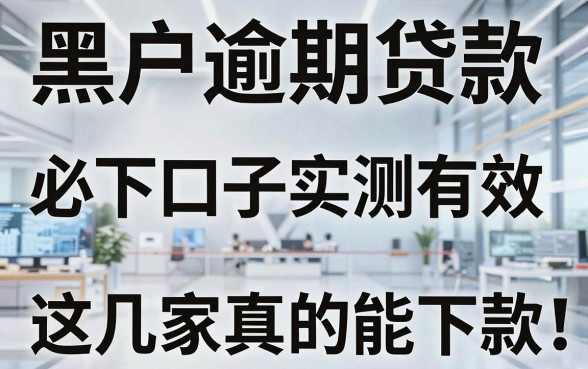 黑户逾期贷款必下口子实测有效,这几家真的能下款!