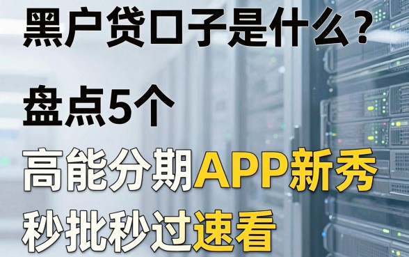 黑户贷口子是什么?盘点5个高能分期APP新秀,秒批秒过速看!
