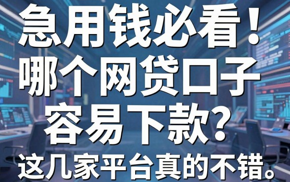 急用钱必看!哪个网贷口子容易下款?这几家平台真的不错