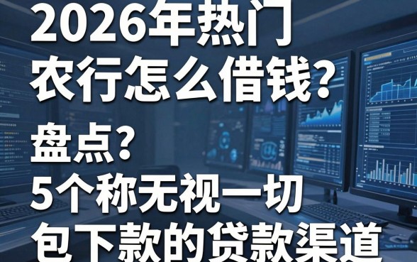 2026年热门农行怎么借钱?盘点5个号称无视一切包下款的贷款渠道