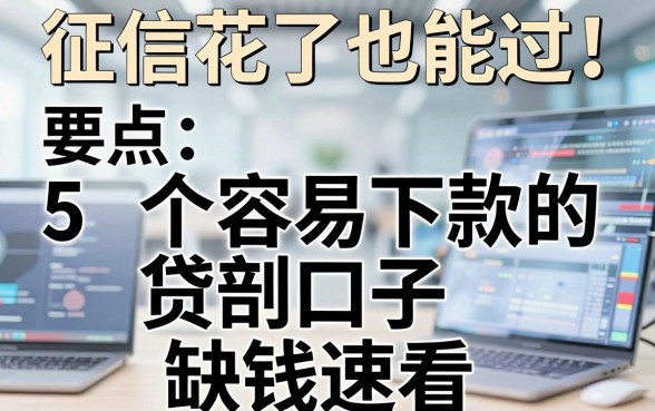 征信花了也能过!盘点5个容易下款的贷款口子,缺钱速看